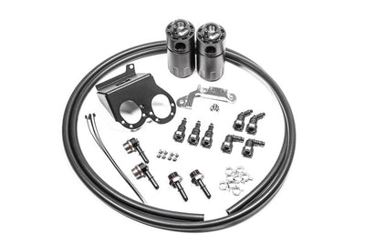 Radium Engineering Dual Catch Can Kit - CCV, 14-19 Corvette LT1, Fluid Lock