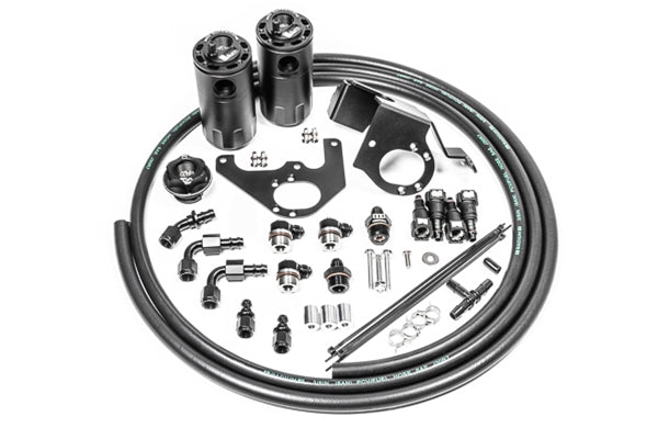 Radium Engineering Dual Catch Can Kit - 09-15 Cadillac CTS-V, Fluid Lock